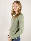 Dark Sage Waffle Sweater