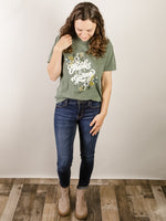 Olive Green Thanks and Giving Tee