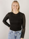 Black Long Sleeve Lace Top