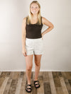Ribbed Scoop Neck Solid Fitted Tank (Multiple Colors)