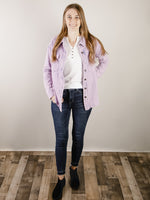 Washed Lavender Thermal Button Down