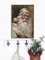 Santa in Green/Gold 5x8