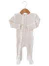 Ruffled Cream Zip Onesie