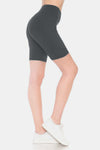 Charcoal High Waist Biker Shorts (Online Exclusive)