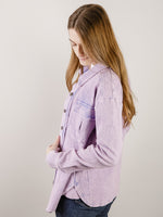 Washed Lavender Thermal Button Down