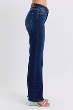 Judy Blue Raw Hem Straight Leg Jeans (Online Exclusive)