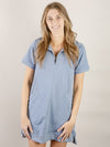 Blue French Terry Knit Dress