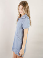 Blue French Terry Knit Dress