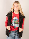 Red Plaid Tree Long Sleeve Tee