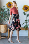 Floral Wrap Ruffle Hem Skirt (Online Exclusive)