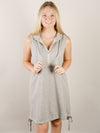 Heather Grey Casual Knit Hooded Dress