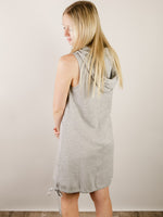 Heather Grey Casual Knit Hooded Dress