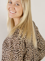 Animal Print V-neck Blouse