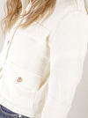 Knit Ivory Jacket with Gold Buttons