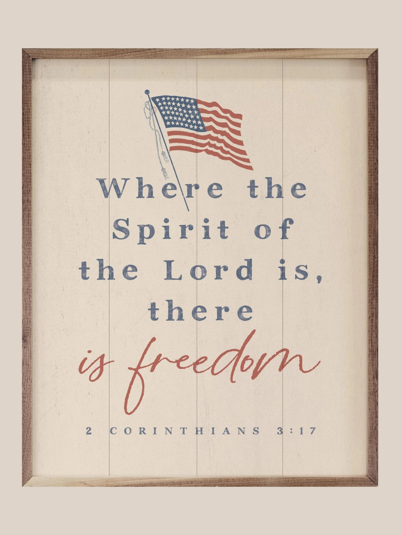 There is Freedom Wood Sign