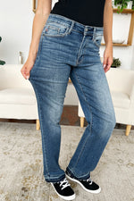 Judy Blue Mid Rise Release Hem Jeans (Online Exclusive)