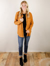 Camel Knit Button Down Soft Shirt