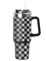 Black Checkered Tumbler 40oz