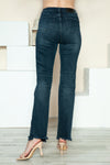 Judy Blue Button Fly Hem Destroy Straight Jeans (Online Exclusive)