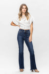 Judy Blue Frayed Hem Bootcut Jeans (Online Exclusive)