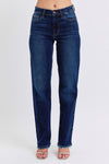 Judy Blue Raw Hem Straight Leg Jeans (Online Exclusive)