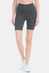 Charcoal High Waist Biker Shorts (Online Exclusive)