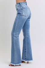 Judy Blue Raw Hem High Rise Bootcut Jeans (Online Exclusive)