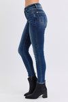 Judy Blue Mid-Rise Waist Skinny Jeans with Thermal Lining (Online Exclusive)