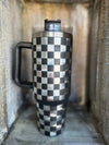 Black Checkered Tumbler 40oz