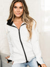 Ampersand Ave Light Grey Full Zip-Peace and Quiet