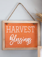 Harvest Blessings Jute Sign