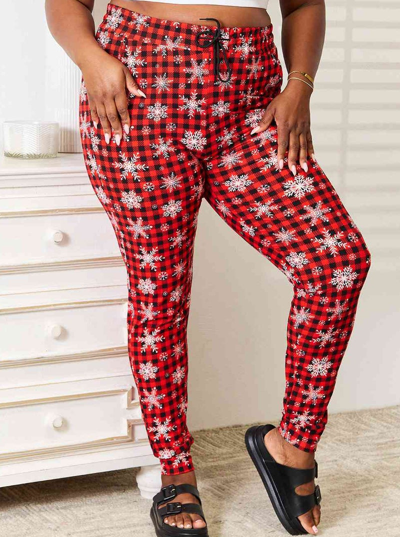 Holiday Snowflake Print Joggers (Online Exclusive)