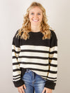 Black and White Wide Stripe Sweater