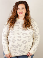 Ivory Leopard Crewneck Sweater