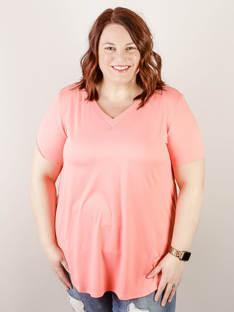 Butter Soft Basic V-Neck Short Sleeve (Multiple Colors)