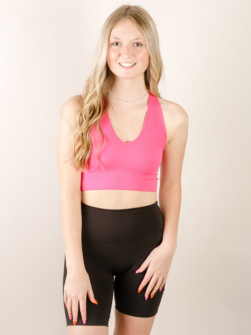 Athletic High Rise Black Biker Shorts