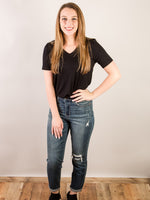Judy Blue High Rise Destroyed Knee Patch Boyfriend Jeans