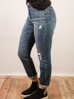 Judy Blue High Rise Destroyed Knee Patch Boyfriend Jeans