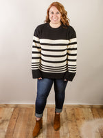 Black and White Wide Stripe Sweater