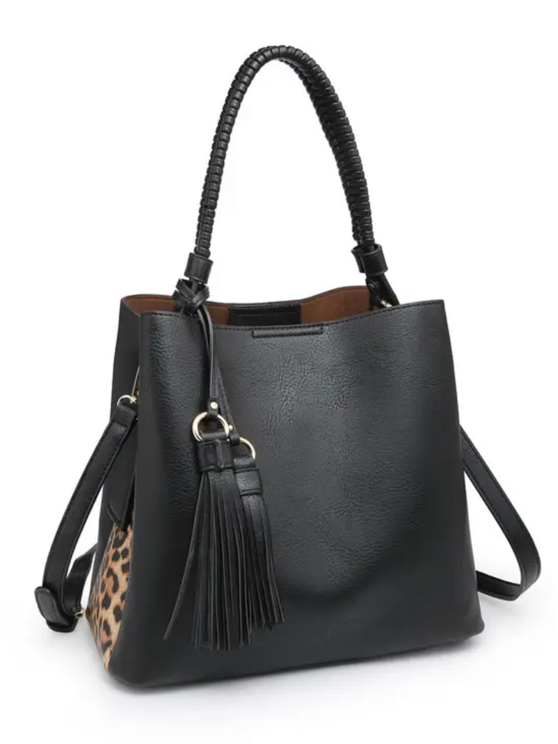 Olivia Hobo Bag with Leopard (Multiple Colors)