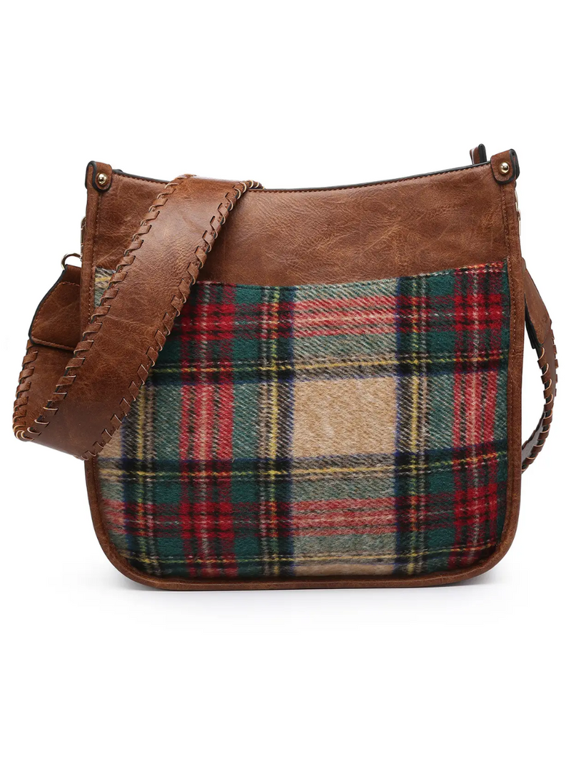 Chloe Plaid Crossbody with Guitar Strap