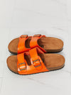 Orange Double Banded Slide Sandals (Online Exclusive)