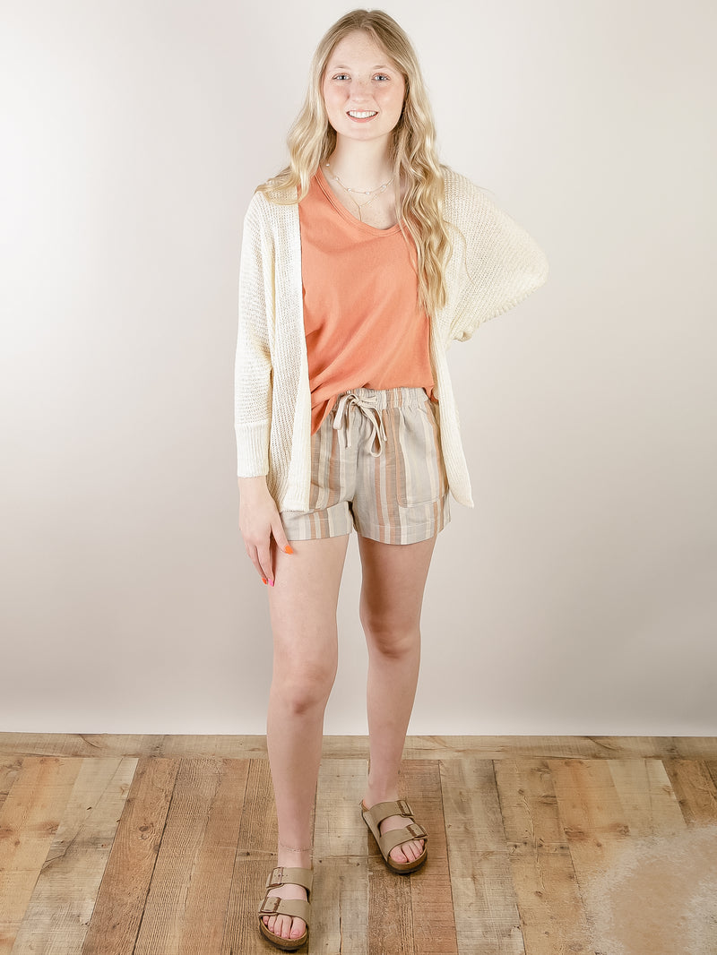 Multi-Colored Linen Shorts