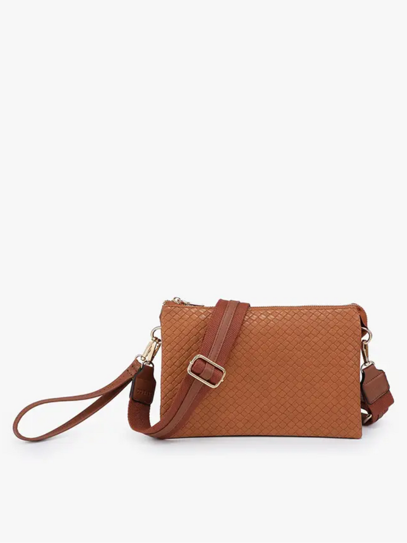 Camel Izzy Woven Crossbody with Guitar Strap
