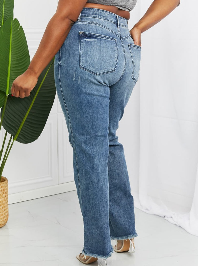 Judy Blue Becka MR Straight Jeans (Online Exclusive)