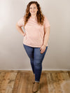 Orange and White Striped Short Sleeve Tee