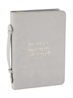 Bible Cover Psalm 119:105 (Grey)