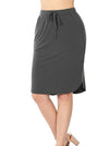Tulip Hem Knit Skirt with Side Pockets (Online Exclusive)