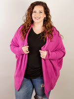 Magenta Sweater Cardigan