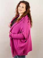 Magenta Sweater Cardigan